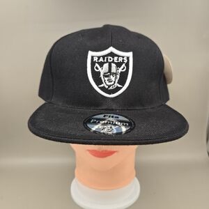 Premium Fits Professional Style Oakland Raiders Black Fitted Hat Size 7 1/2